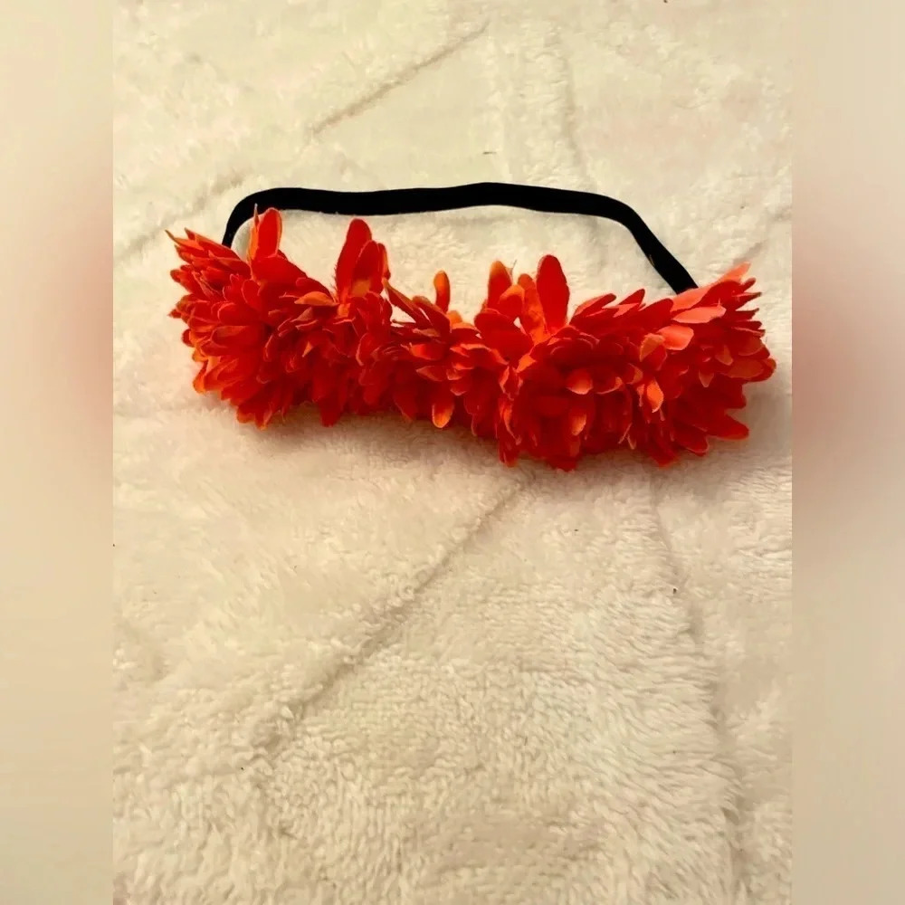 Coral Flowers headband